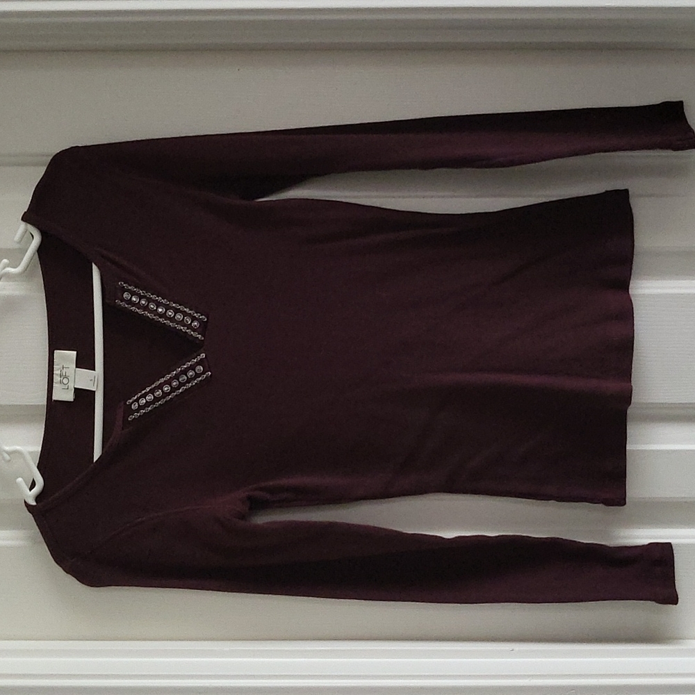 LOFT purple sweater. Size S